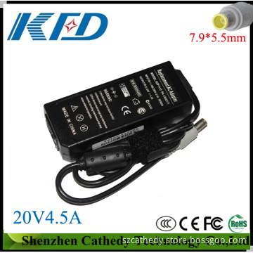 20V4.5A 90W Laptop Adapter for Lenovo AC Adapter,Tip Size 5.5*2.5mm,CE Approved